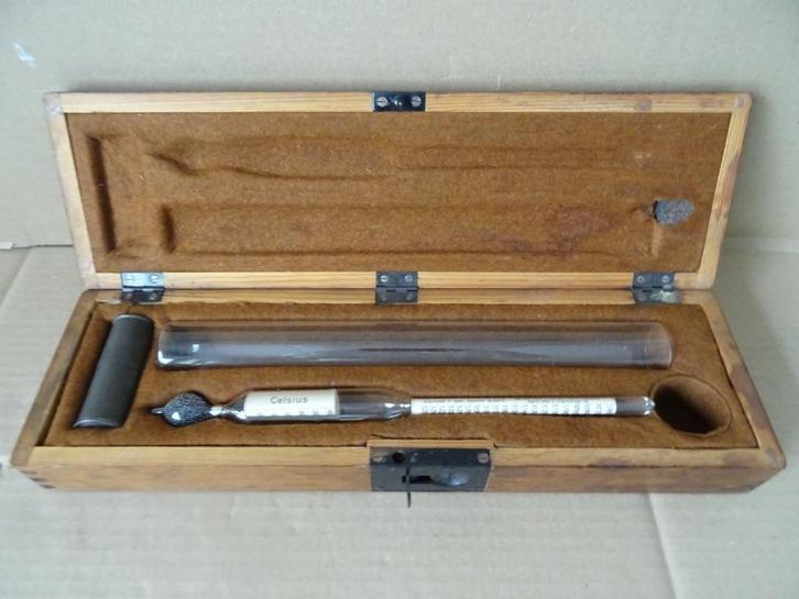 Antieke hydrometer Aräometer n. Spec Gewicht Wehrmacht ?1936, Antiek en Kunst, Antiek | Gereedschap en Instrumenten, Ophalen of Verzenden