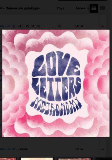 Metronomy Love Letters Album Vinyle lp 33t 2014 test press beschikbaar voor biedingen