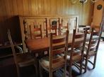 Salle à manger complète en chêne, Maison & Meubles, Enlèvement, Utilisé, Classique, 8 chaises ou plus