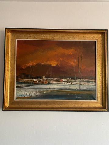 Prachtig landschap schilderij Tuur De Rybel beschikbaar voor biedingen