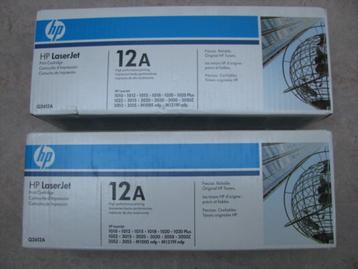2 x originele HP toners Q2612A (HP12A) zwart in dichte dozen