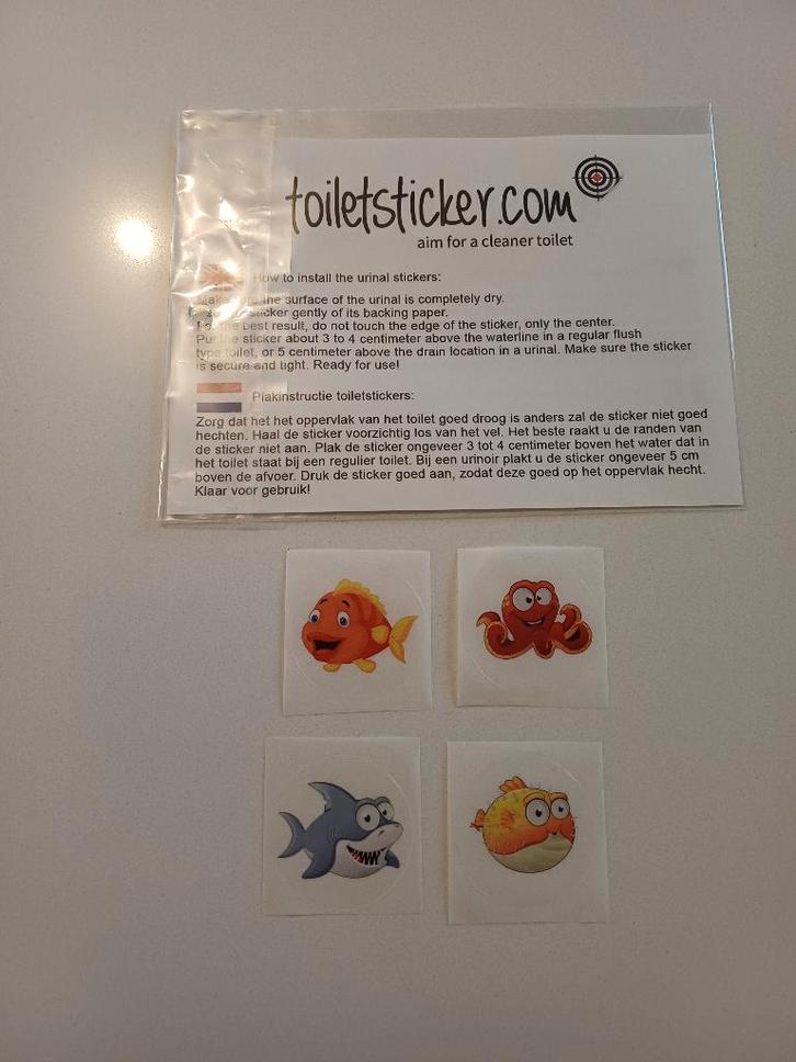 NIEUW Toiletstickers set visjes 4 stuks, Kinderen en Baby's, Overige Kinderen en Baby's, Nieuw, Ophalen of Verzenden