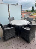 Terrastafel en stoelen in mooie staat, Tuin en Terras, Ophalen, Gebruikt
