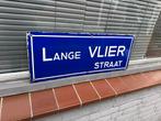 Lange Vlier Straat Antwerpen emaille bord, Ophalen of Verzenden