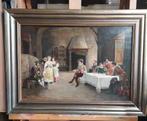 Scène de Taverne, huile sur toile, Antiquités & Art, Art | Peinture | Classique, Enlèvement ou Envoi