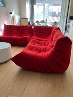 Togo Ligne Roset set van rode alcantara banken, set, Ophalen, 250 tot 300 cm, 100 tot 125 cm, Vintage chic