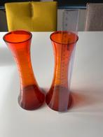 Vazen, Huis en Inrichting, Woonaccessoires | Vazen, Minder dan 50 cm, Glas, Oranje, Gebruikt
