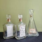 3 oude likeur flessen gebruikt voor decoratie, Antiek en Kunst, Antiek | Glaswerk en Kristal, Ophalen of Verzenden