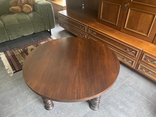 Ronde eiken Salontafel, Huis en Inrichting, Tafels | Salontafels, Ophalen