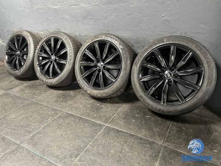 6-7mm! Originele Audi Q3 83A 19 inch zwarte velgen 5x112 zom, Auto-onderdelen, Banden en Velgen, Banden en Velgen, Zomerbanden