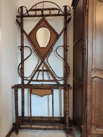 Ravissant vestiaire porte manteaux en bambou et miroir, Ophalen of Verzenden