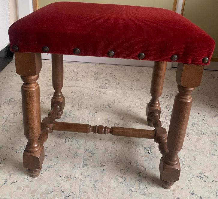 Kruk antiek, Huis en Inrichting, Zetels | Voetbanken en poefs, Gebruikt, Minder dan 50 cm, Minder dan 50 cm, Rechthoekig, Hout