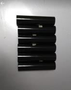 6 mini glanzend zwarte permanent klevende vinylrollen, Nieuw, Materiaal, Verzenden