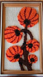 Vintage handwerk bloemen smyrna, Enlèvement ou Envoi, Comme neuf