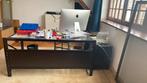 Bureau industrieel zwart met rolkast 3 laden, Ophalen, Gebruikt, Bureau