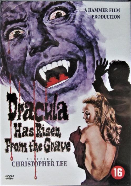 DVD HORROR- DRACULA HAS RISEN FROM THE GRAVE CHRISTOPHER LEE, Cd's en Dvd's, Dvd's | Horror, Zo goed als nieuw, Vampiers of Zombies