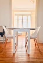 Table à manger extensible blanche – Pratique et élégante, Huis en Inrichting, Tafels | Eettafels, Ophalen, Zo goed als nieuw