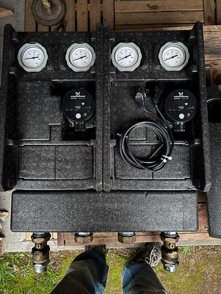 À vendre – Groupe hydraulique double Meibes avec circulateur, Tuin en Terras, Zwembad-toebehoren, Zo goed als nieuw, Verwarming