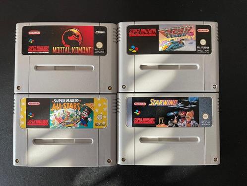 4 Super Nintendo-spellen, Games en Spelcomputers, Games | Nintendo Super NES, Zo goed als nieuw, Ophalen of Verzenden