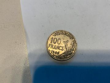 100 Franse frank-munt uit 1955. beschikbaar voor biedingen