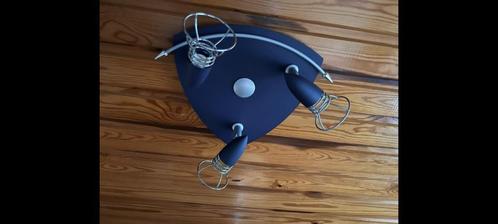 Verlichting/ plafondverlichting blauw set van 2, Huis en Inrichting, Lampen | Plafondlampen, Zo goed als nieuw, Kunststof, Metaal