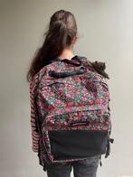 Eastpak grote rugzak met bloemenprint en leder, Handtassen en Accessoires, Tassen | Rugtassen, Ophalen, Gebruikt, Eastpak