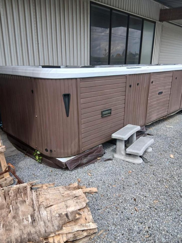 Spa de nage combiné avec jacuzzi, Jardin & Terrasse, Piscines, Rond, Enlèvement ou Envoi