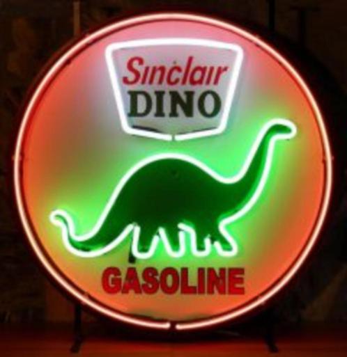 Sinclair dino neon garage showroom mancave decoratie neons, Verzamelen, Merken en Reclamevoorwerpen, Nieuw, Lichtbak of (neon) lamp