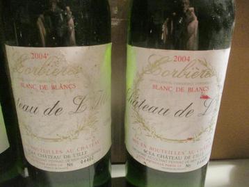 2 prima Flessen Chateau de L Ille - Blanc de Blanc - 2004, Verzamelen, Wijnen, Frankrijk, Ophalen of Verzenden, Vol, Witte wijn