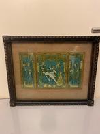 Antieken schilderij Jezus kruisingen ( 40 cm x 32 cm )., Antiquités & Art, Antiquités | Objets religieux, Enlèvement ou Envoi