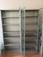 Billy boekenkast met glazen deuren - bloemenpatroon, Huis en Inrichting, Ophalen, Gebruikt, 50 tot 100 cm, 150 tot 200 cm