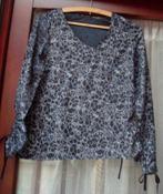 Blauwe blouse met speciaal motief maat 36, Ophalen of Verzenden, Gedragen, Maat 36 (S), Blauw