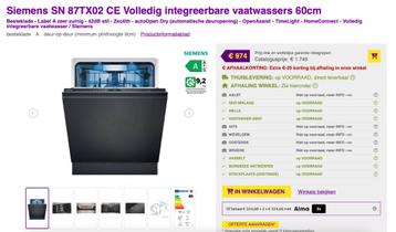 Siemens vaatwasser inbouw beschikbaar voor biedingen