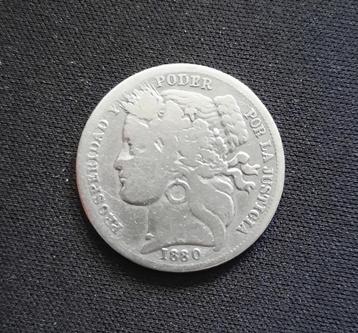 1 peseta 1880 Peru beschikbaar voor biedingen