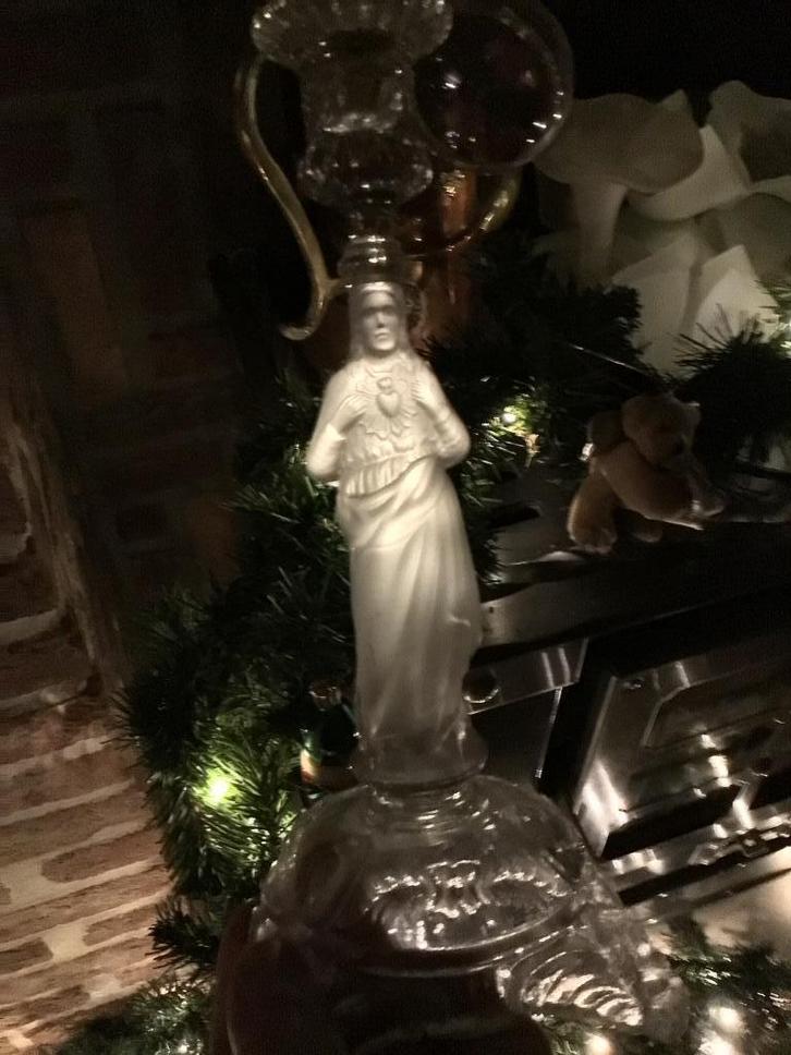 Kandelaar Val Saint Lambert Heilig Hart kandelaar, Antiek en Kunst, Antiek | Glaswerk en Kristal, Ophalen of Verzenden