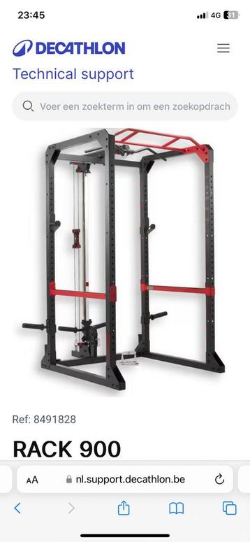 Power fitness rack 900 met toebehoren