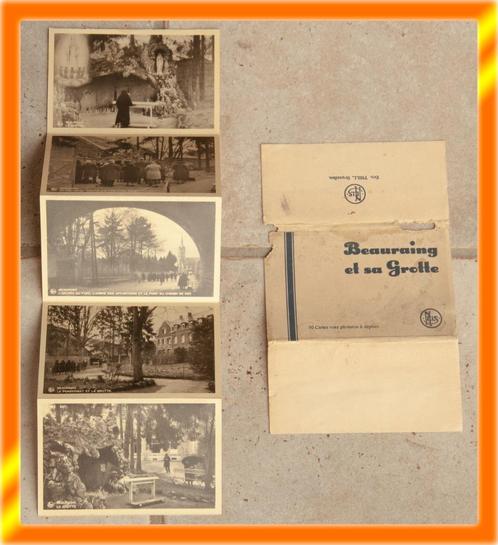 Beauraing et sa Grotte : 5 oude postkaarten + omslag, Verzamelen, Postkaarten | België, Verzenden