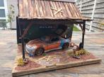 Diorama 1.18 nissan abandoned tuning project, Hobby en Vrije tijd, Ophalen, Zo goed als nieuw, Diorama