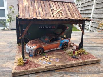 Diorama 1.18 nissan abandoned tuning project  beschikbaar voor biedingen