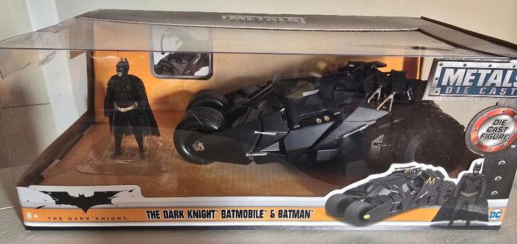 Metals Die Cast - The Dark Knight: Batmobile & Batman, Collections, Jouets miniatures, Neuf, Enlèvement ou Envoi