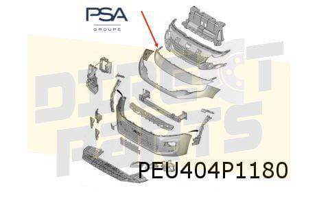 Peugeot Partner (1/19-) voorbumper bovendeel (te spuiten) Or, Auto-onderdelen, Carrosserie, Bumper, Peugeot, Voor, Nieuw, Verzenden