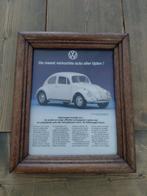 Kader met oude reclame VW kever, Verzamelen, Merken en Reclamevoorwerpen, Ophalen of Verzenden
