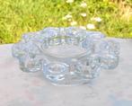grand bougeoir rond en verre très epais pour bougie de 9 cm, Ophalen of Verzenden, Zo goed als nieuw, Overige materialen, Kaars