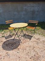 Bistroset/ tuinset, Tuin en Terras, Ophalen, Gebruikt, Hout