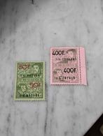 2 Belgische fiscaal postzegels, 50 en 400 frank, Enlèvement ou Envoi