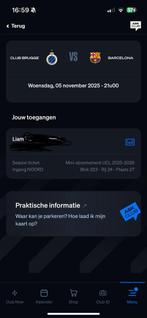 Ticket club brugge barcelona noord 4/11, Eén persoon