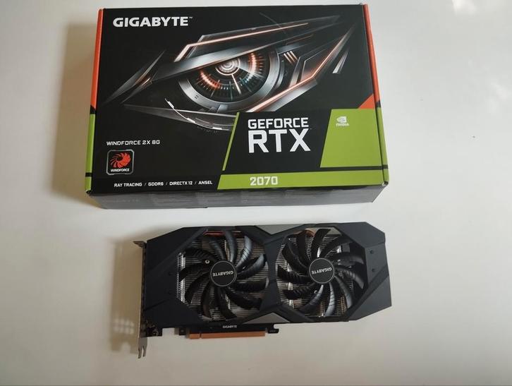 Gigabyte RTX 2070 in zeer goede staat, Computers en Software, Videokaarten, Zo goed als nieuw, Nvidia, HDMI, DisplayPort, Ophalen of Verzenden