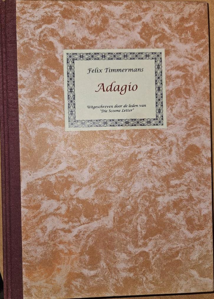 Adagio, uitgeschreven door de leden van 'Die scoone letter', Livres, Poèmes & Poésie, Comme neuf, Un auteur, Enlèvement ou Envoi