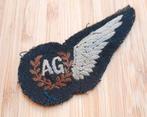 wo2 Britse RAF  air gunner wing brevet, Verzamelen, Ophalen of Verzenden, Luchtmacht, Lintje, Medaille of Wings