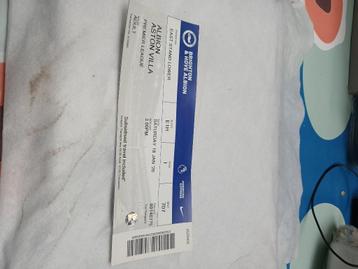 Gebruikte voetbalticket brighton - aston villa beschikbaar voor biedingen